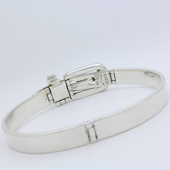 Gucci Silver Belt Buckle Bracelet - Picture 2 of 12